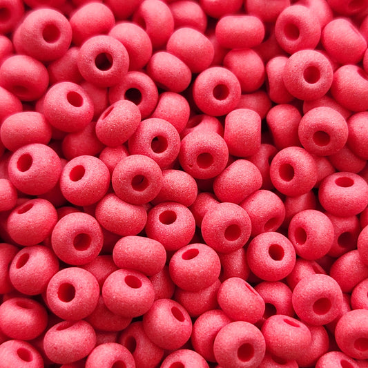 Preciosa Seed Beads - 8/0 Red Opaque Matte