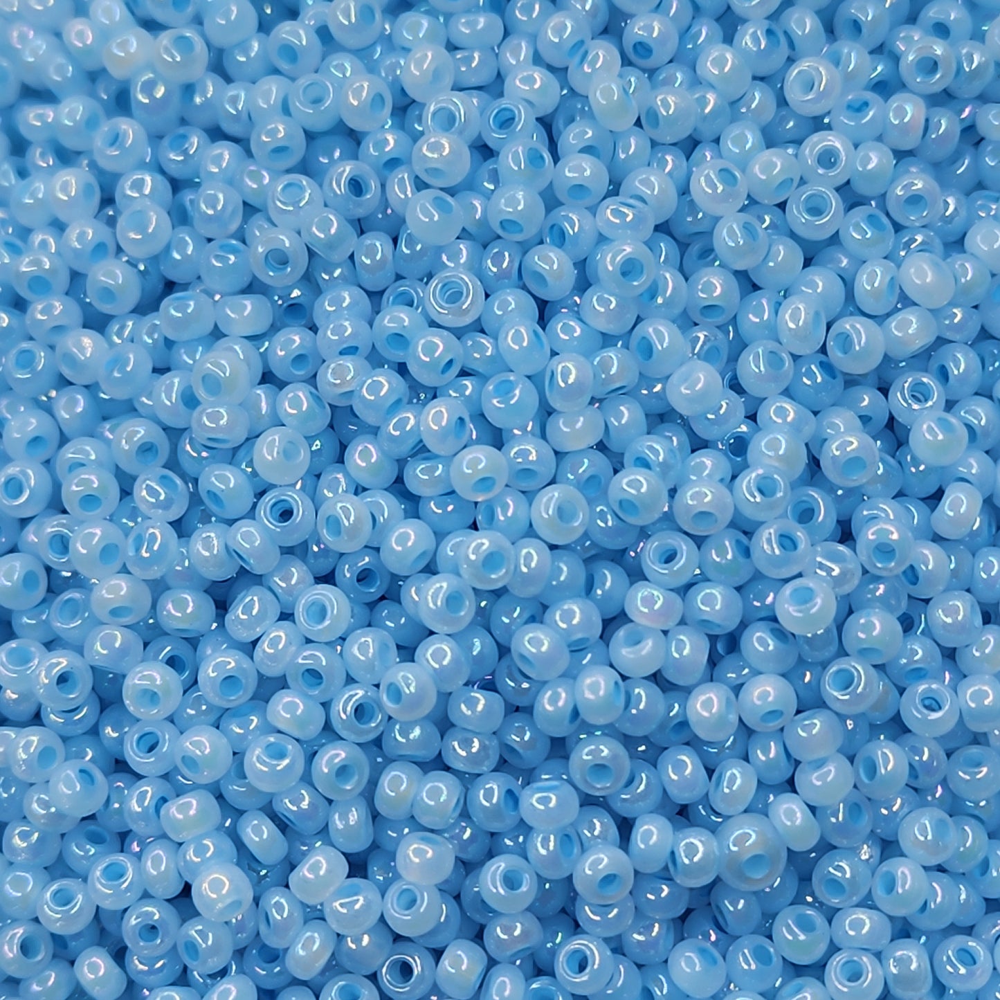 Preciosa Seed Beads - 8/0 Baby Blue Luster AB 50 grams