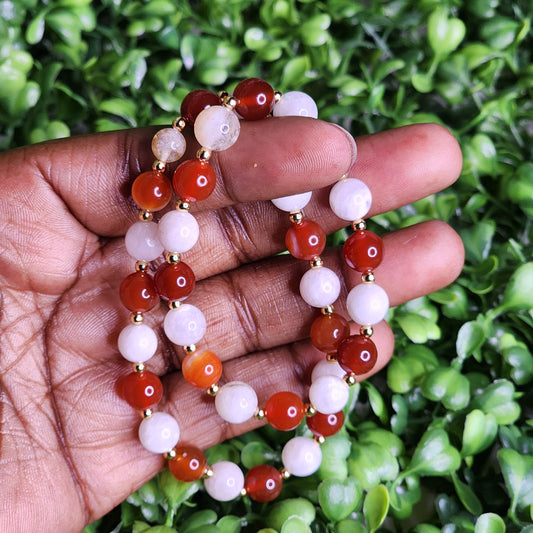 Carnelian + Moonstone Bracelet