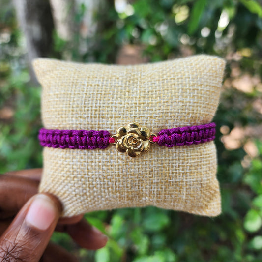 Floral Passion 🌸 Macrame Bracelet