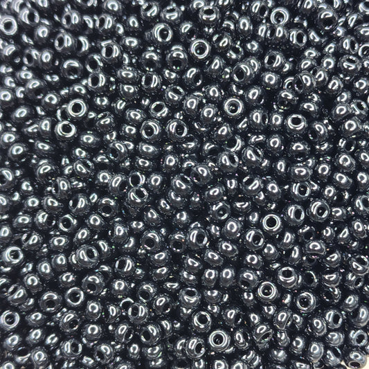 Preciosa Seed Beads - 8/0 Black Opaque