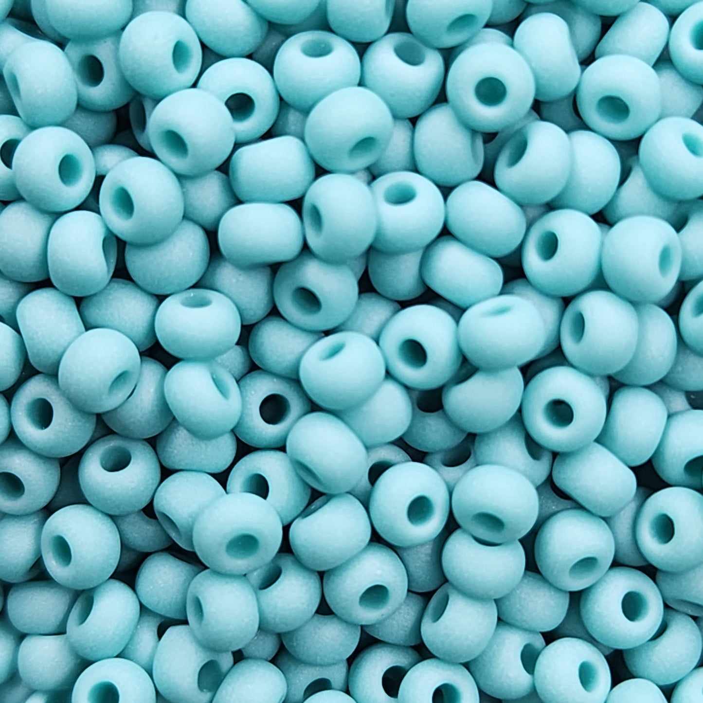 Preciosa Seed Beads - 8/0 Turquoise Opaque Matte